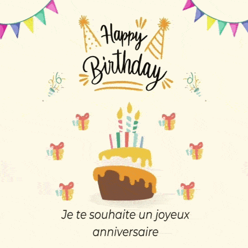 GIF joyeux anniversaire soeur Whatsapp 